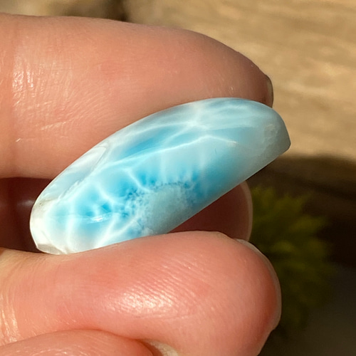 カリブの宝玉 美しき波紋 ラリマー ルース 14 天然石 天然石 HaRuKy 