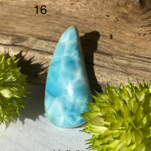 カリブの宝玉 青の角笛 ラリマー ルース 16 天然石 天然石 HaRuKy