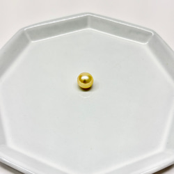 無穴 あこや真珠 ラウンド ナチュラルゴールド 7.6mm パールルース 素材 1枚目の画像