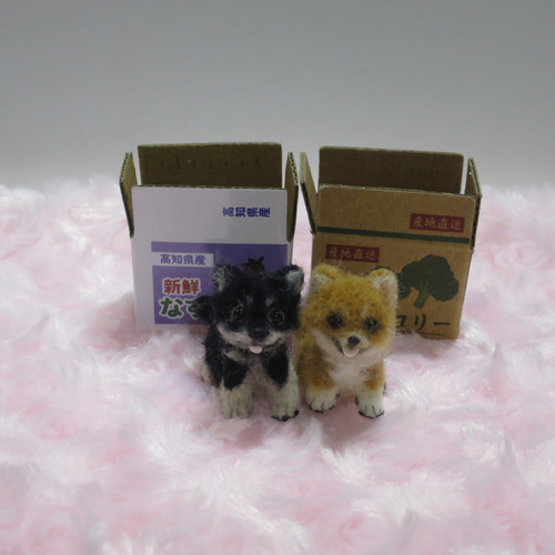 ミニチュア羊毛フェルト犬 柴犬 黒柴 ブライスの愛犬に - メルカリ