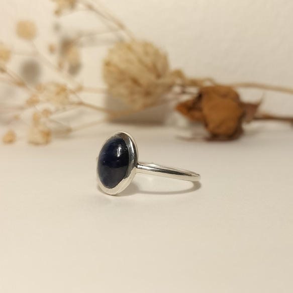 ◆1点もの◆・sapphire・grain ring ・silver・ 3枚目の画像