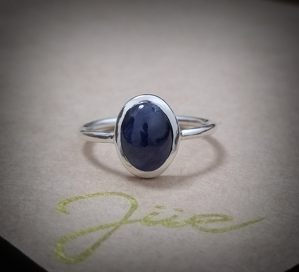 ◆1点もの◆・sapphire・grain ring ・silver・ 1枚目の画像