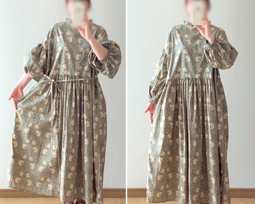 90サイズ(モリス使用)丸襟×肩フリルエプロンワンピース(ピンパーネル) 90サイズ(モリス使用)丸襟×肩フリルエプロンワンピース(ピンパーネル