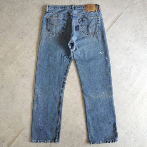 W36表記 リペアカスタム usa製 リーバイス 501 パッチワークリメイク  