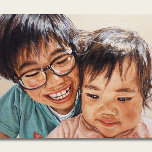 小さな油絵の人物画を描きます 絵画 イロみな 通販 14120826