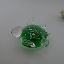 海の守り神　Honu　ガラスのウミガメ（Green) 5枚目の画像