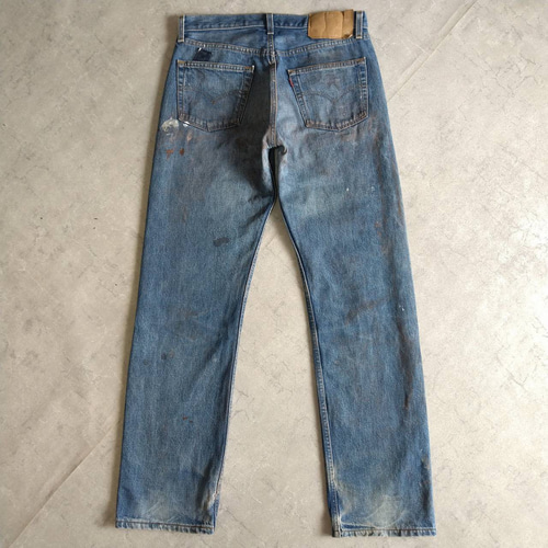 W33表記 リペアカスタム usa製 リーバイス 501 パッチワーク