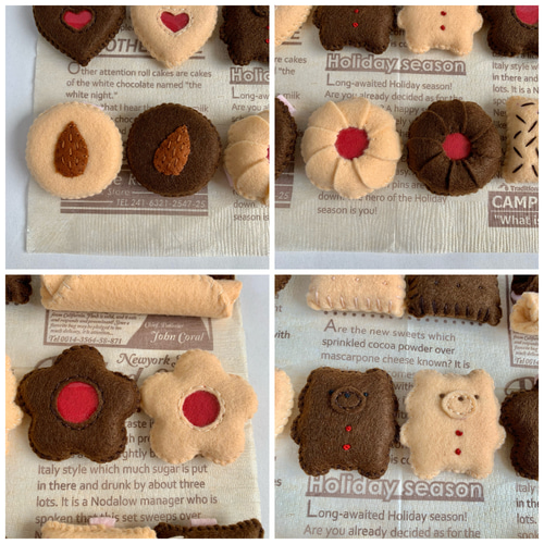 フェルトクッキー フェルトおままごと サクサククッキーの作り方3【フェルトでティータイム