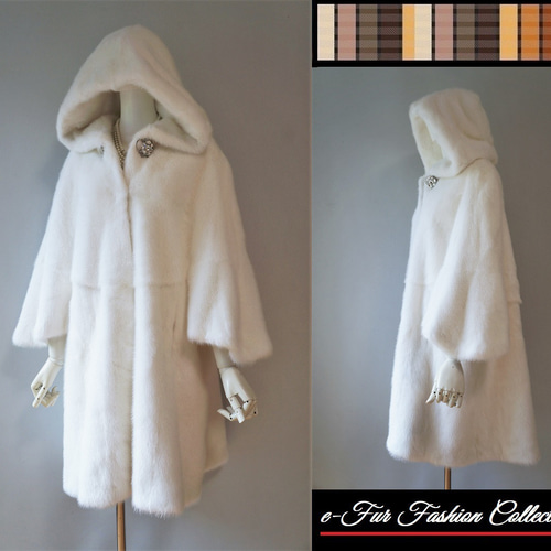 【サガミンク】パールミンクファー コート 毛皮コート ジャケット ロング 白 サガミンク】パールミンクファー コート 毛皮コート ジャケット ロング