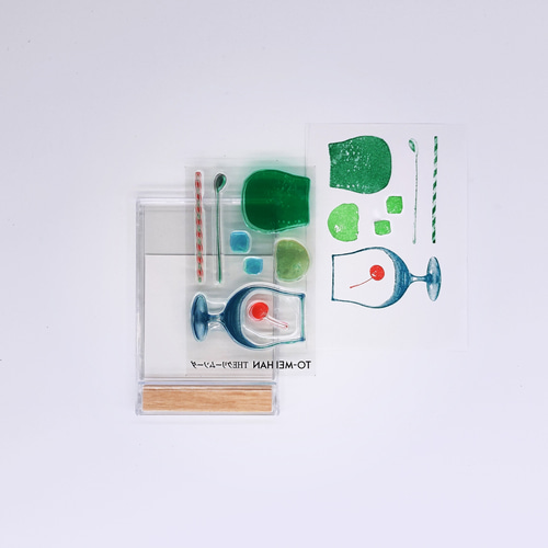 一点限り♡未使用　新作　円ダイ&スタンプ　スタンピンアップ 角型印65100号 抗菌（重ね捺しスタンプラリー専用）|XH-65100K(SR