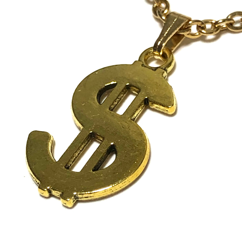 1105.ゴールドマネー、ドルマーク＄のネックレス ネックレス