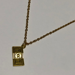 1107.ゴールドマネー、ドル紙幣、100ドル札のネックレス 3枚目の画像