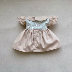 【ソランちゃん 服  レミンちゃん 服　メルちゃん 服】花柄  グリーン　ワンピース 4枚目の画像