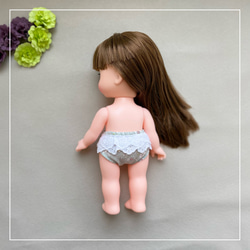 【ソランちゃん 服  レミンちゃん 服　メルちゃん 服】花柄  グリーン　ワンピース 6枚目の画像