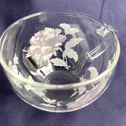 ピオニーのカップ＆ソーサー(耐熱ガラス) 4枚目の画像