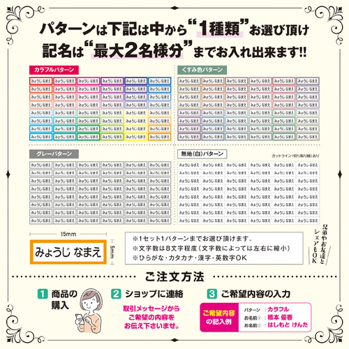 最安価格 【96枚で350円】 ノンアイロン コットン お名前 シール