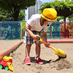 やわらかヘルメット風帽子【名入れできる！】春夏のおでかけ用キッズ帽子 7枚目の画像