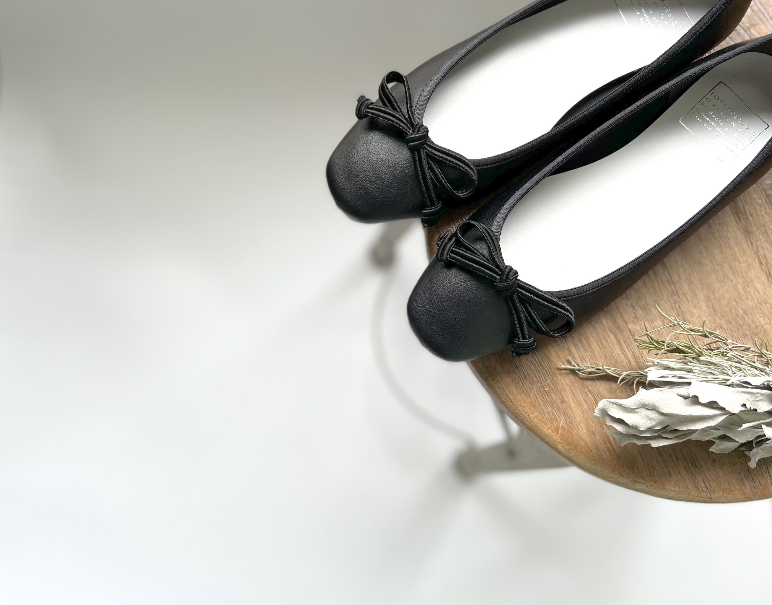 DALI_スクエアブレードリボン｜バレエシューズ | ブラック | 晴雨兼用