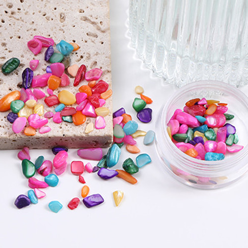 ⑥シェル さざれ カラフル 染色