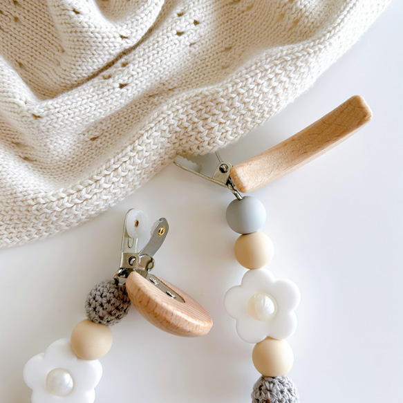 【イニシャル/名入れ】クリップとカラーが選べるブランケットクリップ2本セット 11枚目の画像