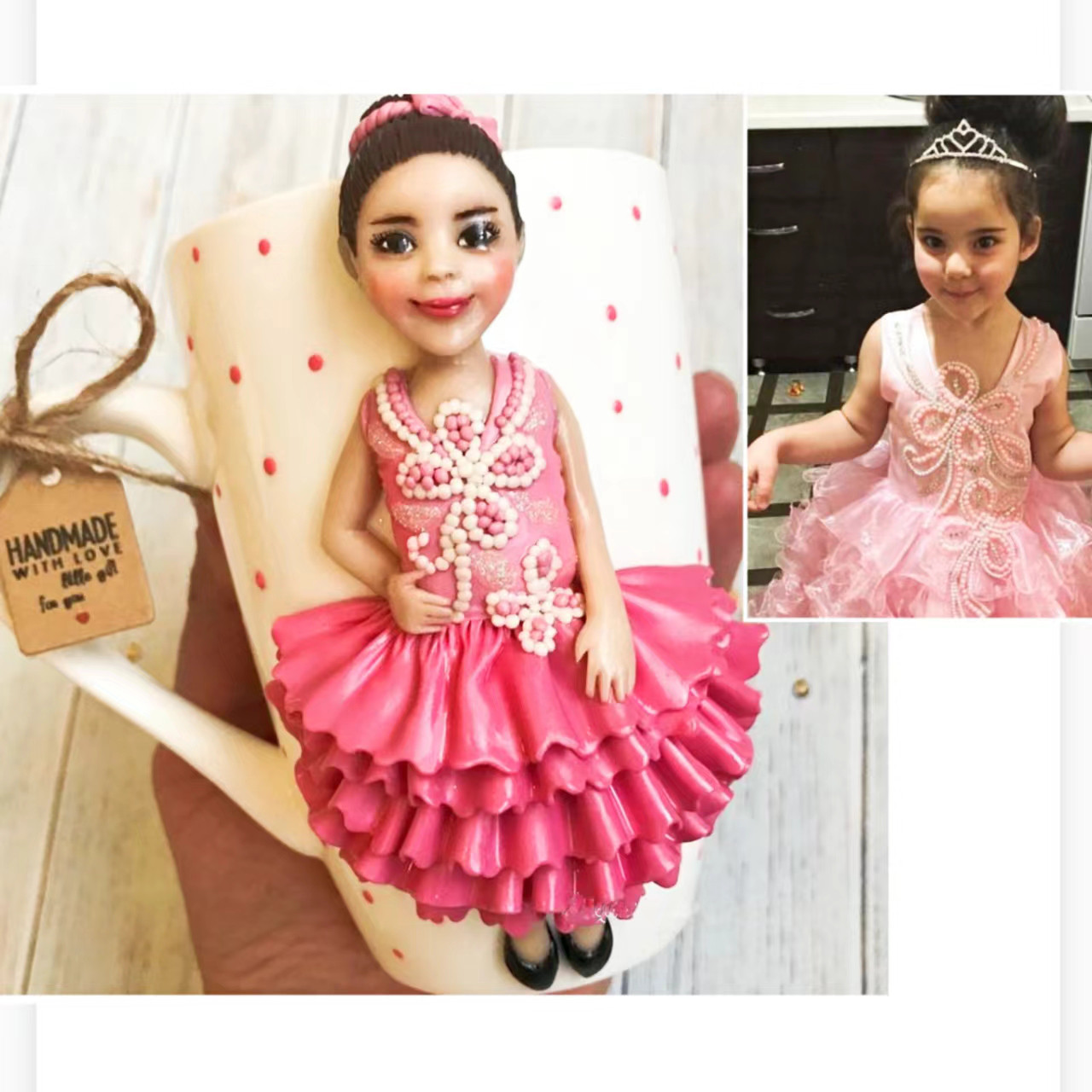 【オーダーメイド】お写真入から コーヒーカップ 3D 似顔絵 肖像画 写真 人形 コップ マグカップ フィギュア 誕生日