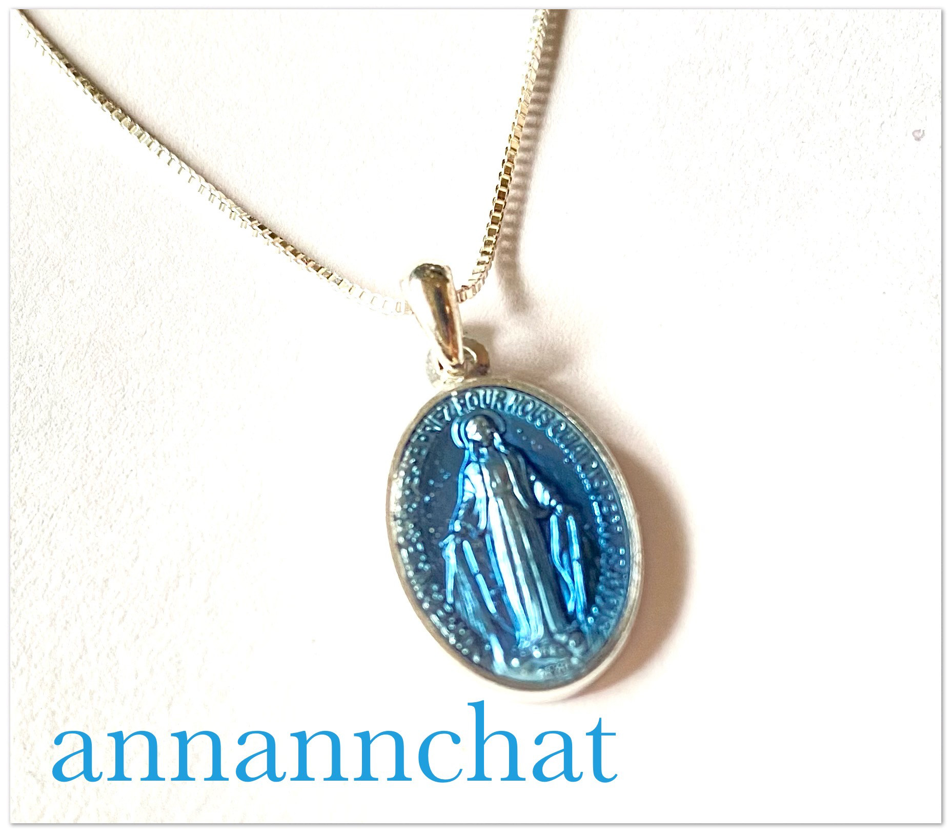 【 奇跡のメダイ（フランス）　sv925 チェーン（イタリア製）ネックレス】スターリングシルバー