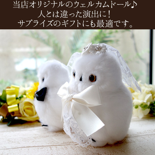 アートドール ぬいぐるみ ハンドメイド 親子 鳥 フクロウ 2体セット