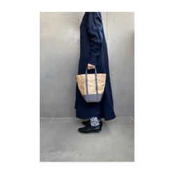 コメカミフクロ TATE TOTE(タテトート) S size -グレー- 1枚目の画像