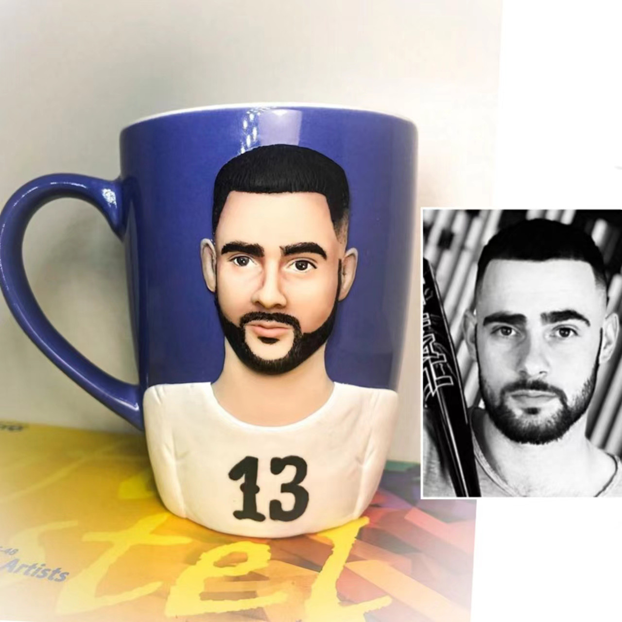 【オーダーメイド】お写真入から コーヒーカップ 3D 似顔絵 肖像画 写真 人形 コップ マグカップ フィギュア 誕生日