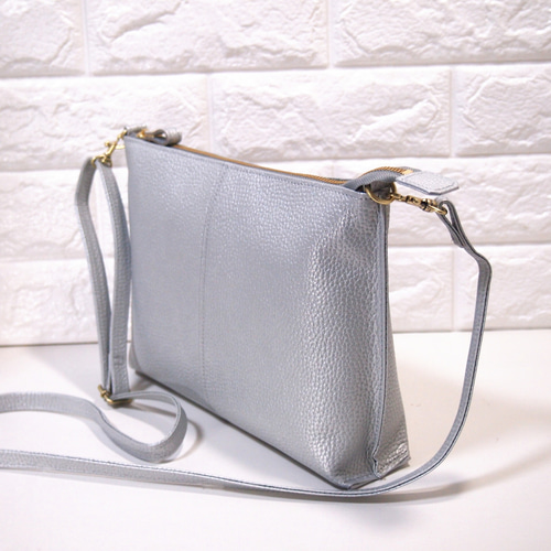 ハンドメイド☆日本製☆本革☆ハンドル付き・斜め掛けショルダーバッグ