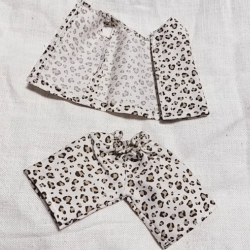 2点セット セットアップ ノースリーブ 豹柄 ヒョウ柄 レオパード