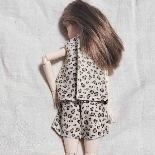 2点セット セットアップ ノースリーブ 豹柄 ヒョウ柄 レオパード