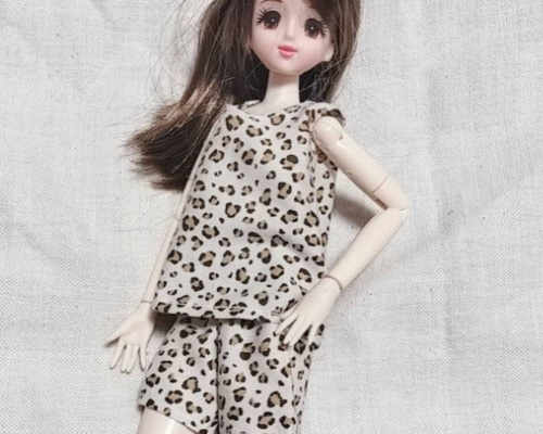 2点セット セットアップ ノースリーブ 豹柄 ヒョウ柄 レオパード