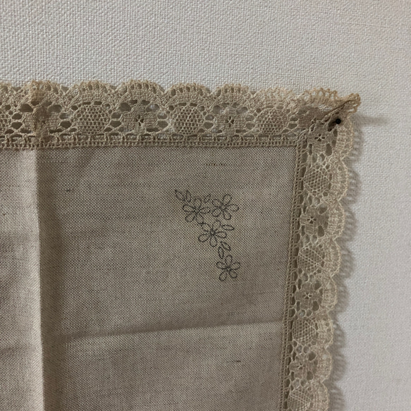 バラの刺繍ガイドつきマット　 リネン＆コットン 5枚目の画像
