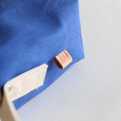 倉敷ハンプの巾着バッグ　青　スカイブルー　ビタミンカラー 6枚目の画像