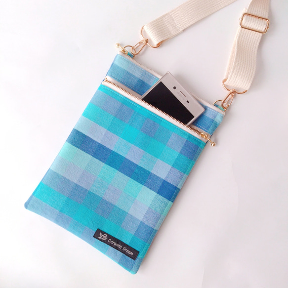 長財布が入るサコッシュ 倉敷帆布 サコッシュ myu.handwork 通販｜Creema(クリーマ)