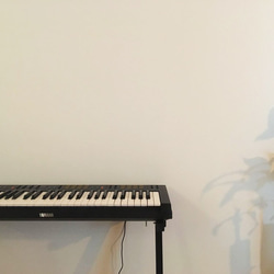 【サイズオーダー】北欧ナチュラル風のシルクピアノカバー（生成り色 / つむぎ） 2枚目の画像