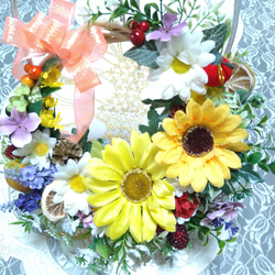 junpemi作品2点♡ハピネスイースターフラワーリース♡玄関リース♡造花 junpemi様専用作品2点ハピネスイースターフラワーリース玄関