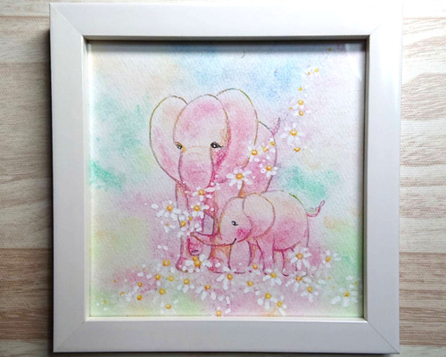パステル画　婦人　S 原画 パステル画 婦人 S 原画
