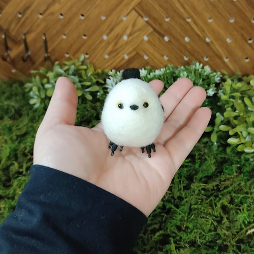 再販）羊毛フェルト シマエナガちゃん（高さ約5㎝） 羊毛