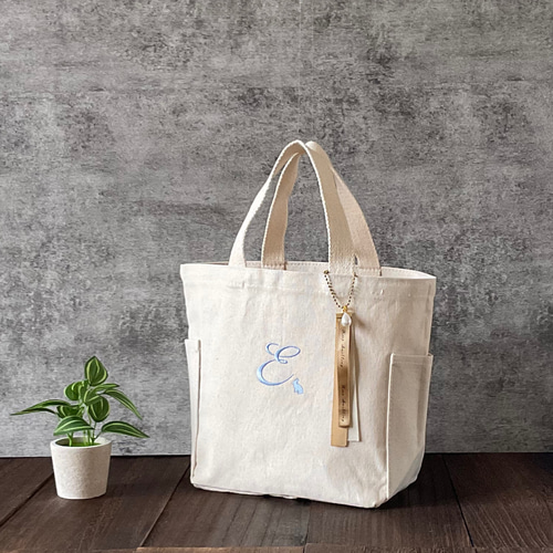 イニシャルトート サイドポケット トートバッグ かるふ 通販 14125083