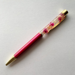 送料無料】 ꕤ 花火 ꕤ ハーバリウムボールペン ターコイズ（替え芯