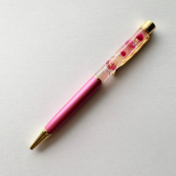 送料無料】 ꕤ 花火 ꕤ ハーバリウムボールペン ターコイズ（替え芯