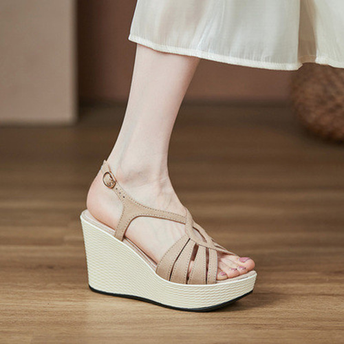 ウェッジソール ウェッジ サンダル レディース 厚底 グルカ サンダル