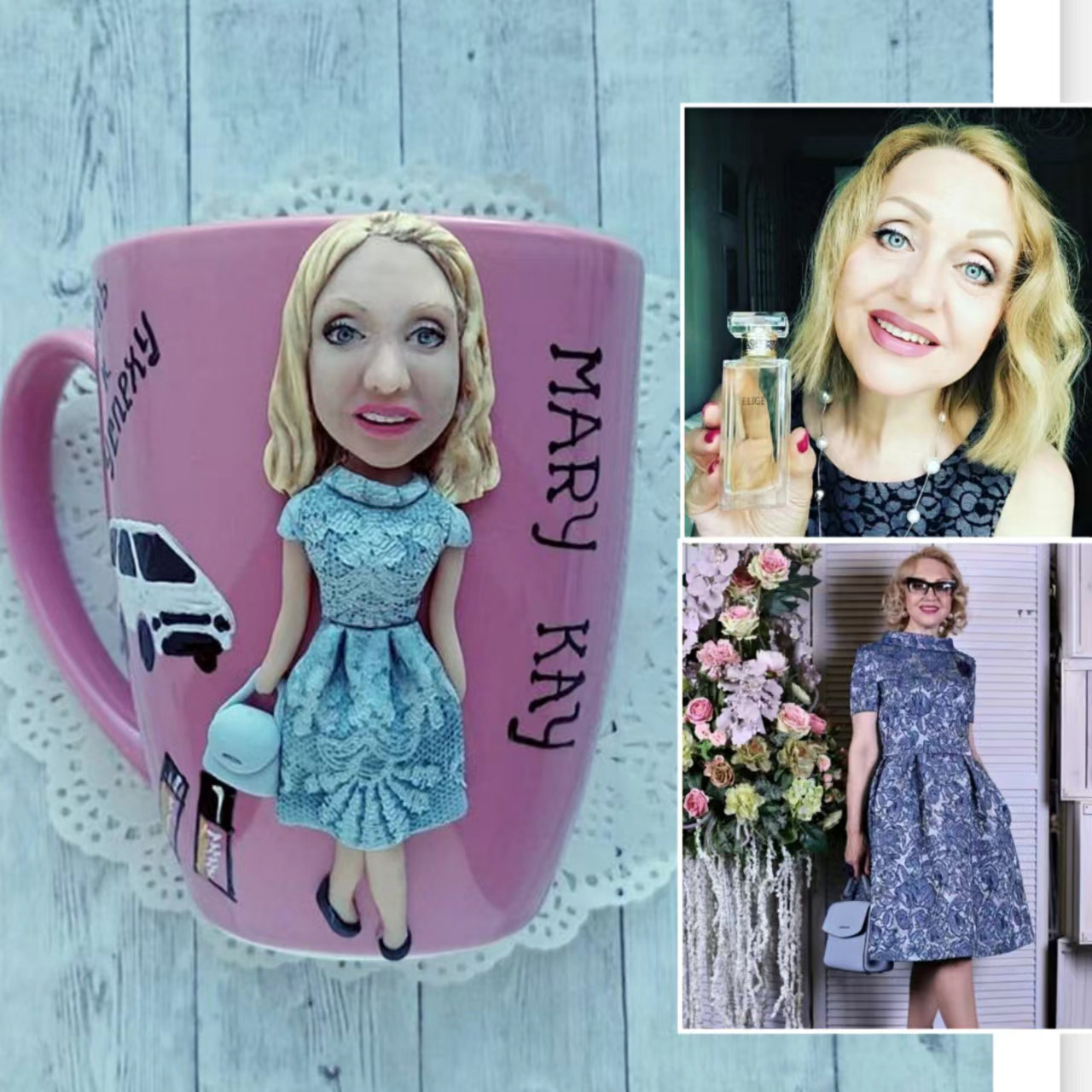 【オーダーメイド】お写真入から コーヒーカップ 3D 似顔絵 肖像画 写真 人形 コップ マグカップ フィギュア 誕生日