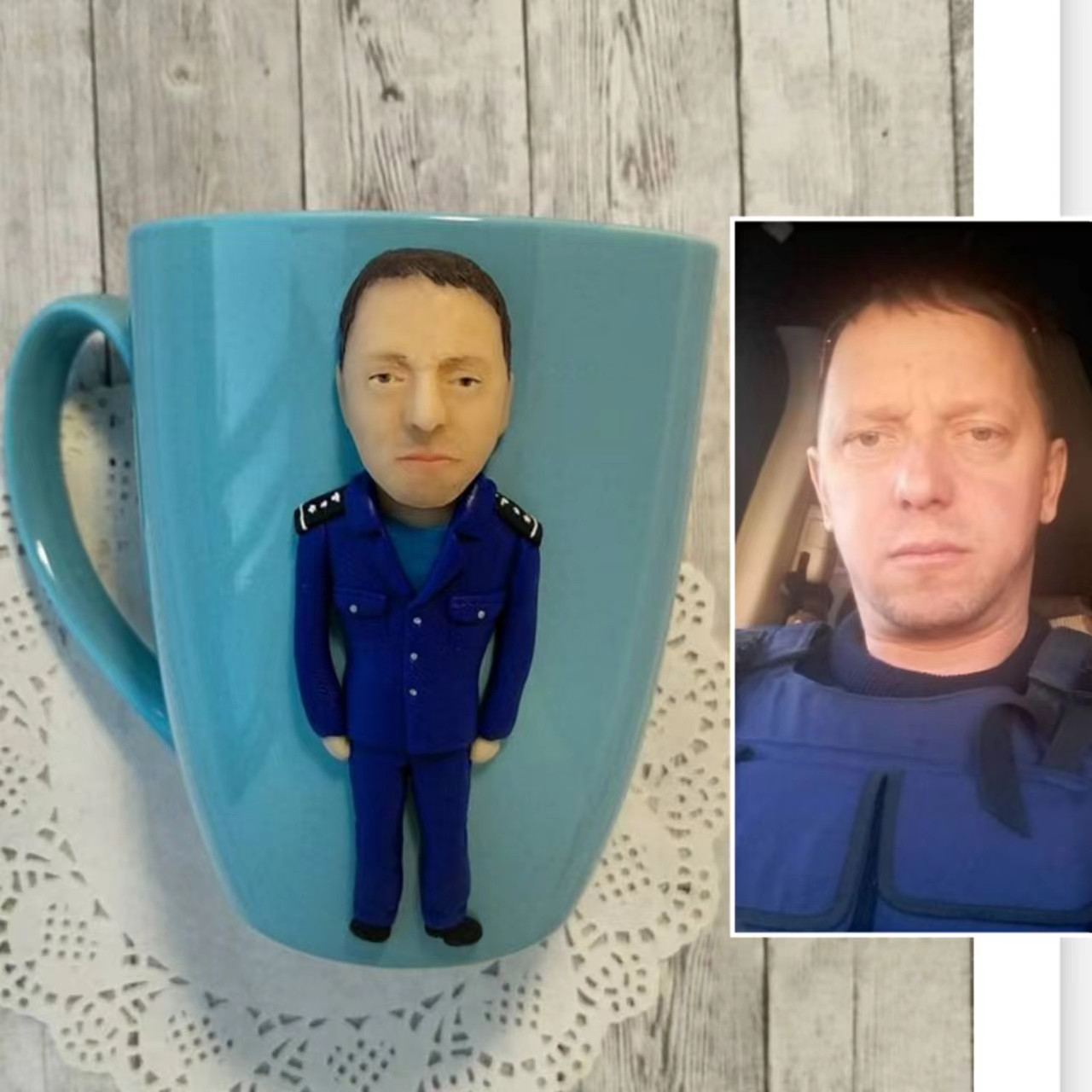 【オーダーメイド】お写真入から コーヒーカップ 3D 似顔絵 肖像画 写真 人形 コップ マグカップ フィギュア 誕生日