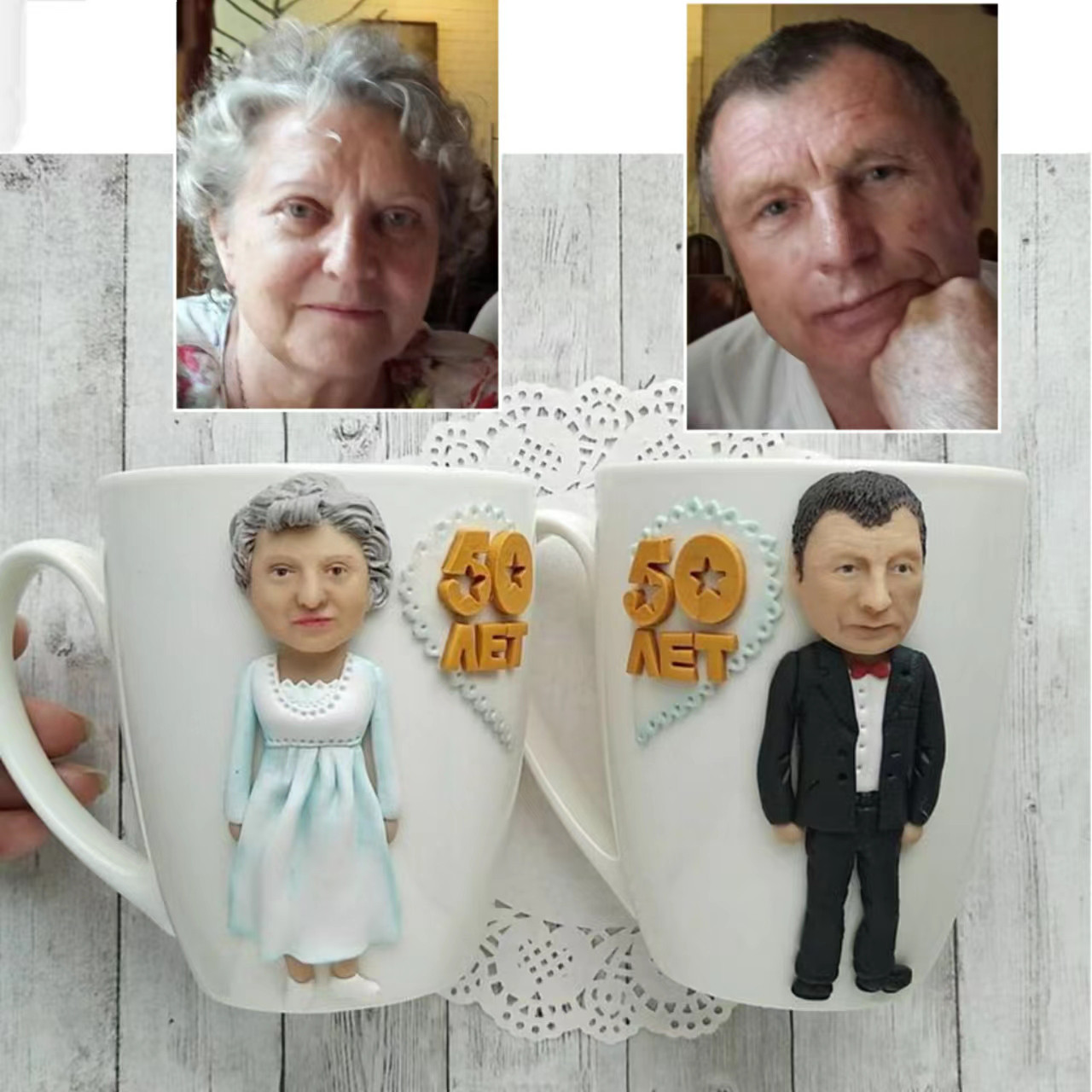 【オーダーメイド】お写真入から コーヒーカップ 3D 似顔絵 肖像画 写真 人形 コップ マグカップ フィギュア 誕生日