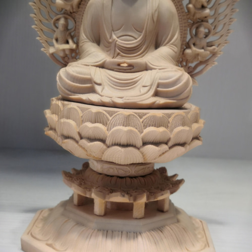 木彫り 仏像 婆娑三聖【如来仏】坐像 彫刻 彫刻 minn 通販 14125884