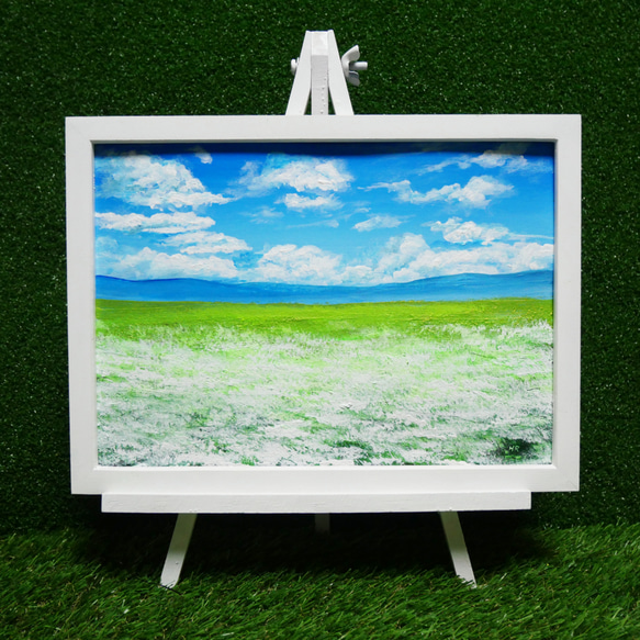 油絵 絵画 【天空の赤いお花畑】 a215178f5d1c7ede6fdd617614fd66