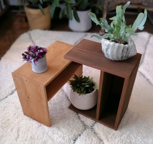 使い方自由自在✨】便利な収納飾り台ラック ミニテーブル 一輪挿し